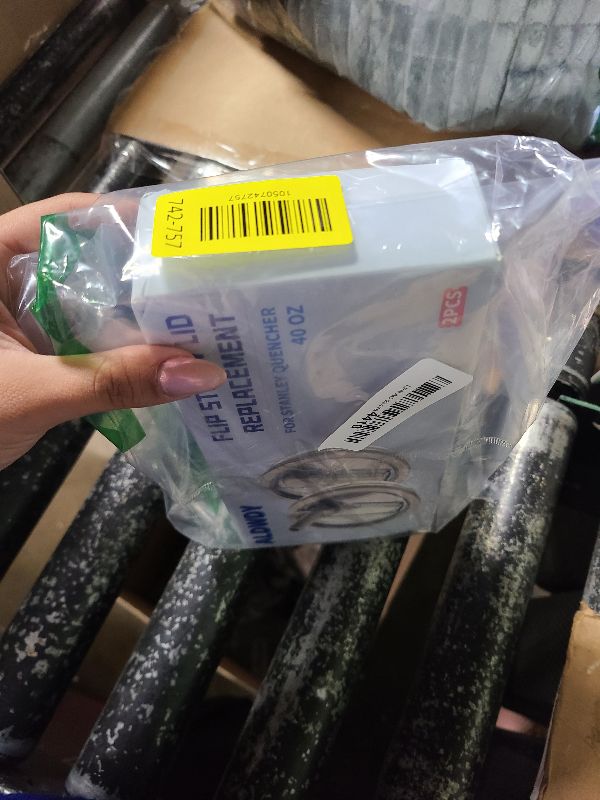 Photo 1 of 2 Pack 40 oz Flip Straw Leak Proof Lid for Stanley H2.0 Quencher, Stanley Lid Replacement 40 oz for Stanley Cup Accessories ProTour, No Spill Proof Straw Cover for Stanley Accessories (Cream & Pink)