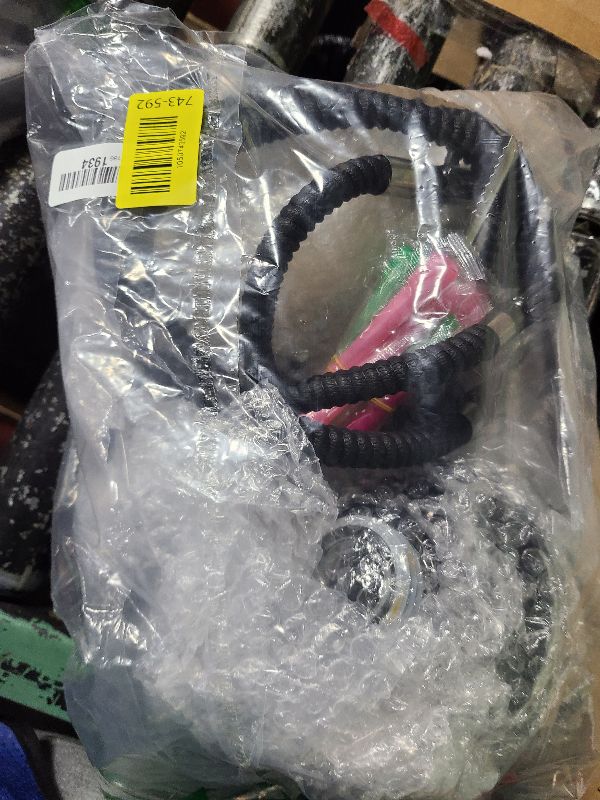 Photo 1 of 2 Hose Hookah Set 15'' Shisha With Everything Glass Vase Hollow-Carved,Coal Tong, Hookah Foil, Disposable Tips (Black)
