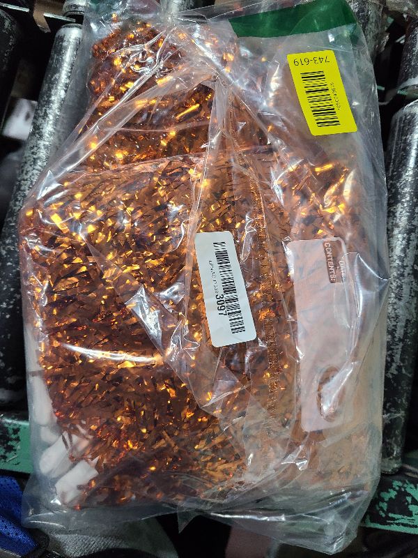 Photo 1 of 24PCS Cheerleading Pom Poms Metallic Foil Plastic Pom Poms with Baton Handle for Game Sports Squads Dancing Party Football Basketball Club Spirit Sports Stage Performance Celebration (orange)