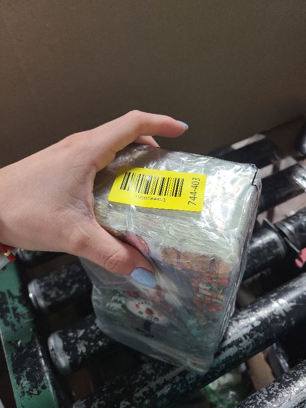 Photo 1 of 100 Pcs Christmas Guest Napkins 2 Ply Snowman Disposable Paper Napkins for Decoupage Snowflake Elk Xmas Tree Decorative Winter Christmas Cocktail Guest Hand Towel for Party Table Dinner Bathroom