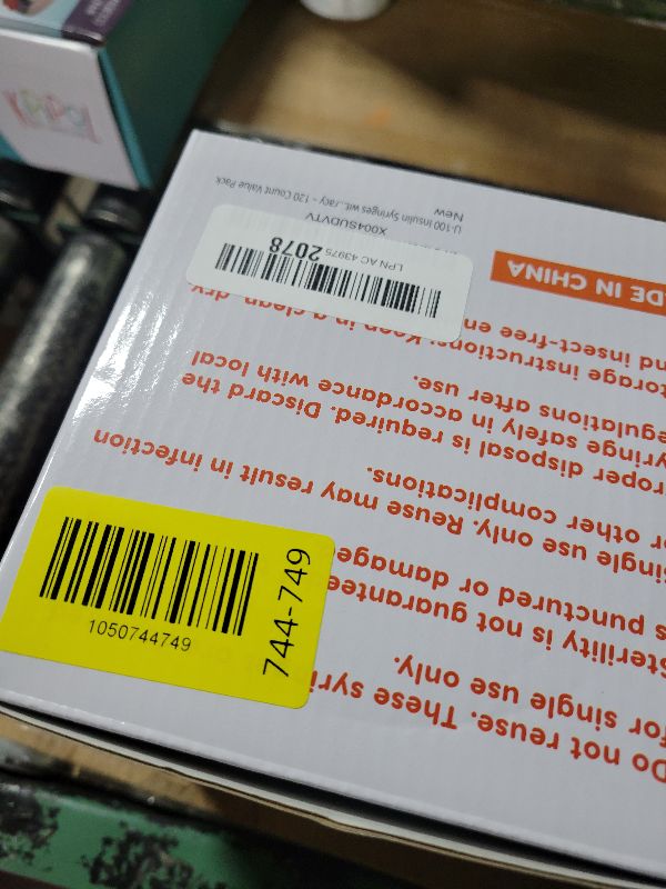 Photo 1 of 120 PACK U-100 Syringes, 30G 5/16" (8mm) 1ml/cc Disposable Syringe, Individual Wrapped