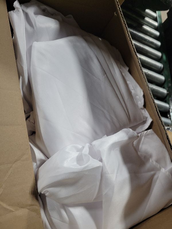 Photo 1 of 10 Pack White Round Tablecloths, 120 Inch Stain Resistant and Wrinkle Polyester Fabric Washable Table Clothes Cover for Kitchen Dining, Wedding, Reception Banquet, Birthday Party, Buffet Restaurant