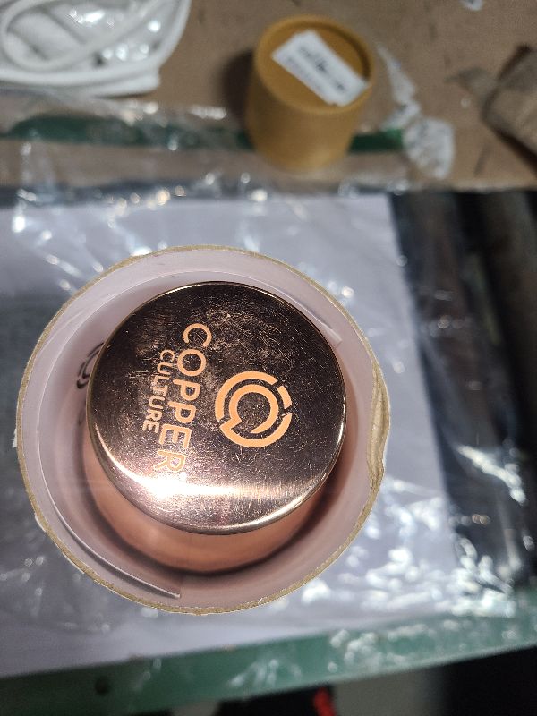 Photo 1 of 100% Pure Copper Water Bottle for Drinking Water – 34 oz (1000ml) Hammered Finish with Leak-Proof Lid | Copper Vessel for Yoga, Gym, Office, Home & Travel