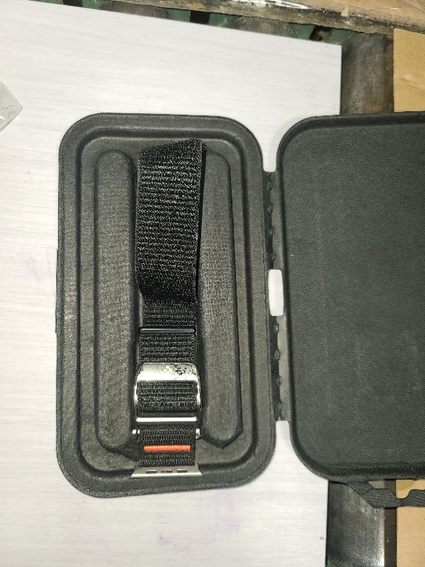 Photo 1 of Aulumu A11 for Apple Watch Ultra 2 Band for Men | Mag Buckle Slim Designed | for Apple Watch Ultra 3/2/1 49mm, Series 11/10/9/8/SE2/7/6/SE/5/4 46mm/45mm/44mm - Silver Black