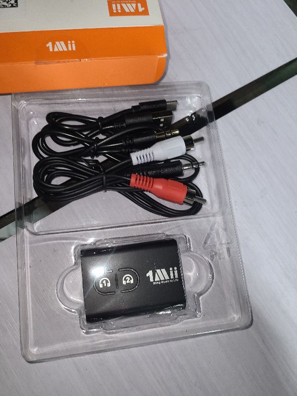 Photo 1 of 1Mii Bluetooth 5.3 Transmitter Receiver for TV to Wireless Headphones, Dual Link AptX Adaptive/Low Latency/HD Audio, Aux Adapter for Home Stereo, Airplane, Boat, Gym