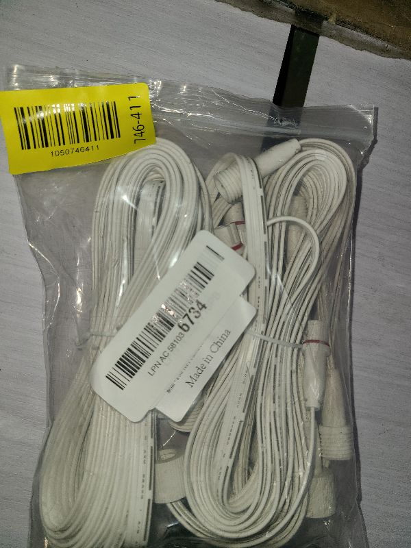 Photo 1 of 2 Set 16FT Permanent Outdoor Lights Extension Cable with Y-Splitter (1 Male to 2 Female), IP68 Waterproof Extension Cord, 3 Pin Power Cord for Go-vee H705A H705B H705C H706A H706B H706C