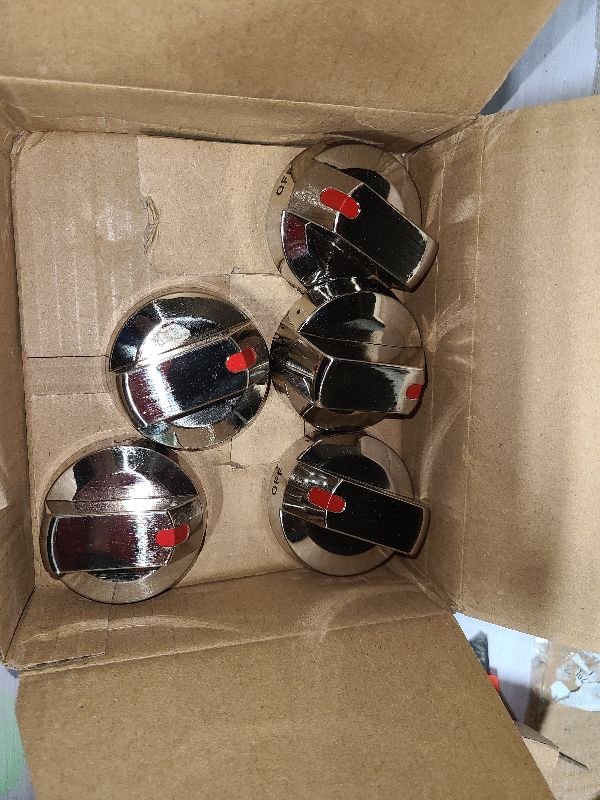 Photo 1 of ?5-Pack? Upgraded DG64-00473A Burner Control Dial Knob Range Oven Replacement Compatible with Samsung Gas Range/Oven/Stove,Sturdy Stainless Steel Reinforcement Ring.