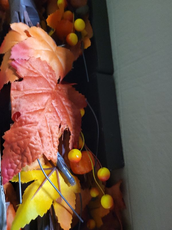 Photo 1 of 2 Pack 24 Inch Prelit Lighted Maple Tree, Artificial Fall Tree with 24 LEDs Timer Battery Operated, for Thanksgiving Decorations/Fall Decor/Fall Decorations Indoor/Halloween Table Centerpiece