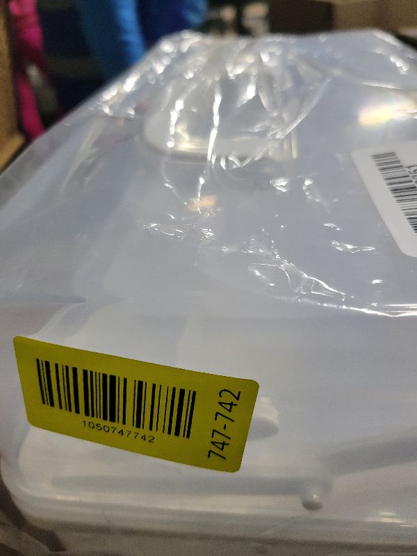 Photo 1 of 12.9in Three-Layer Multipurpose Storage Box with Handle Portable Tackle Box Folding Art & Craft Case Sewing Supplies Organizer for Makeup, Medicine, Nail, Hair Accessories (White)