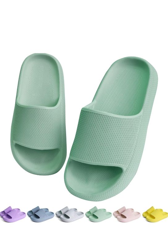 Photo 1 of 
KOUECI Kids Cloud Slides Boys Girls Shower Slippers Slip on Slide Sandals Non-slip Summer Beach Pool Shoes 34-35