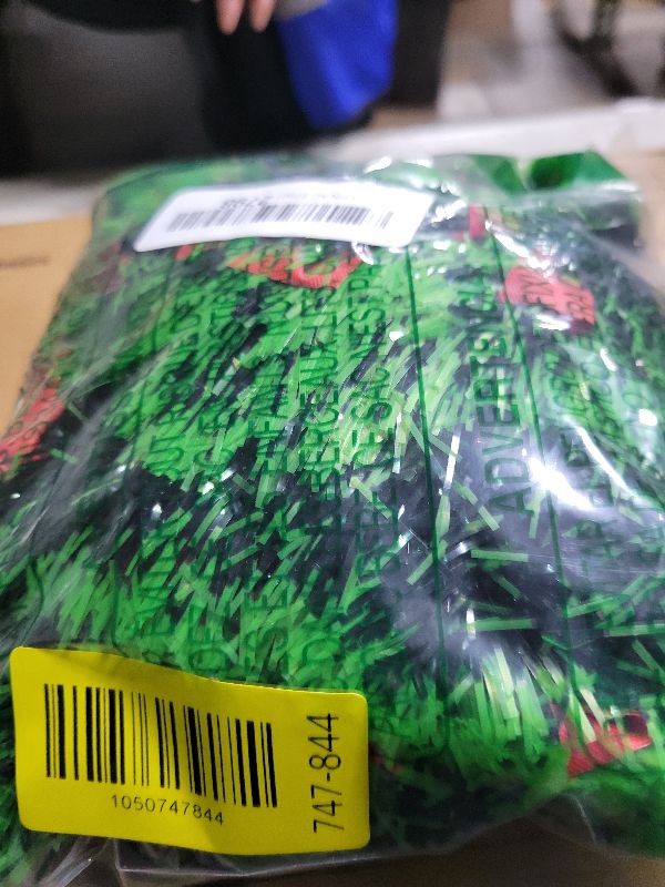 Photo 1 of 2 Pack 6 Ft Christmas Tinsel, Dark Green Tip Metallic Garland with 6 Red Bows, Artificial Xmas Tree Decoration, Holiday Wedding Party Supplies