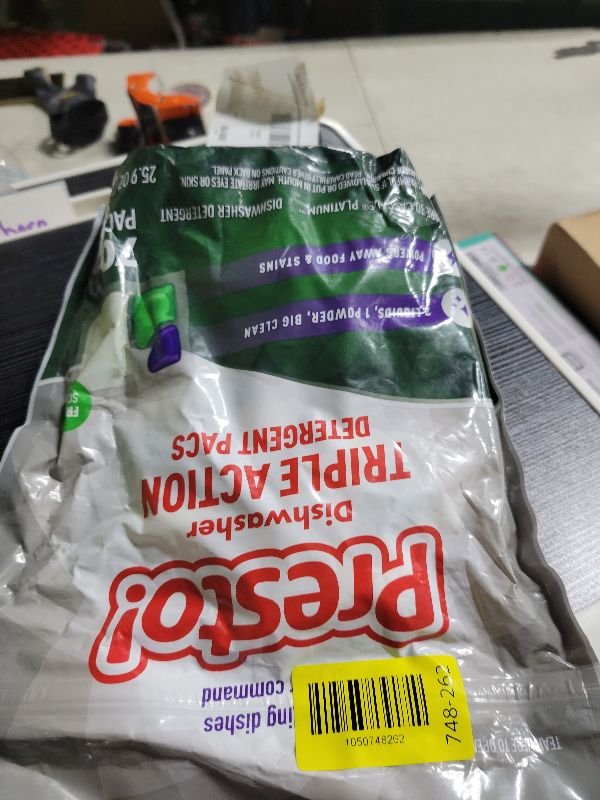 Photo 1 of Amazon Brand - Presto! Triple Action Dishwasher Pacs, Anti-spotting, Fresh Scent, 70 Count