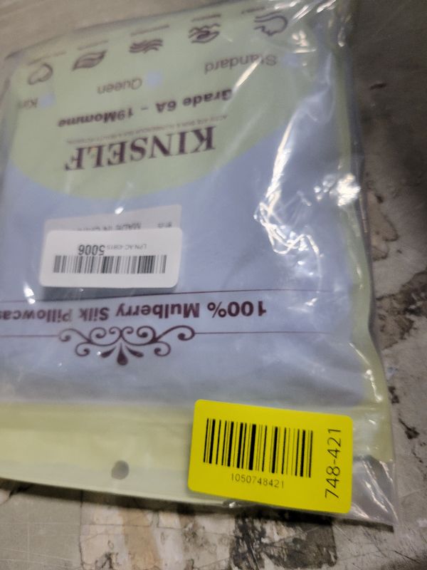 Photo 1 of 2 Pack 100% Pure Silk Pillowcase for Hair and Skin, Both Sides Mulberry Silk Pillowcases with Hidden Zipper, Cooling Pillowcase 19 Momme, 600 Thread Silk Pillow Cases Standard Size, Light Blue