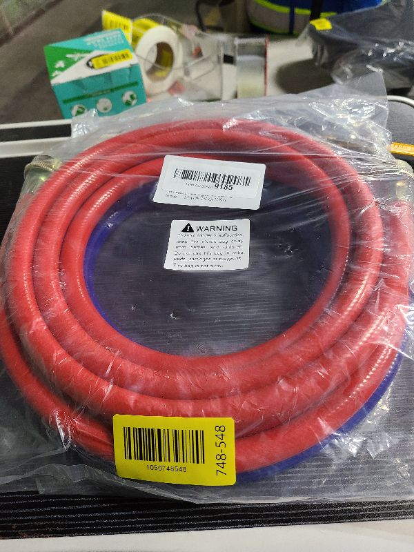 Photo 1 of 10FT Rubber Washing Machine Hoses Burst Proof 2 Pack For Hot and Cold Water 3/4" NPT Connection Water Supply Lines by Cenipar Fit for ALL Washing Machine