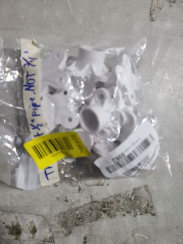 Photo 1 of 10 Pcs 3/4" PVC Flange Fittings, Table Screw Caps PVC Fittings for DIY Table Leg Support Feet, Furniture and Storage Shelves