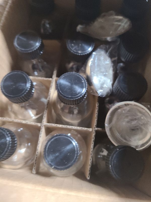 Photo 1 of 12 Pack, 2 oz Small Clear Glass Bottles w/Lid & 3 Funnels - 60ml Boston Shot Bottles for Health, Immunity, Potion, Wellness, Sample, Ginger, Juice - Mini Personal Care & Beauty Travel Bottle