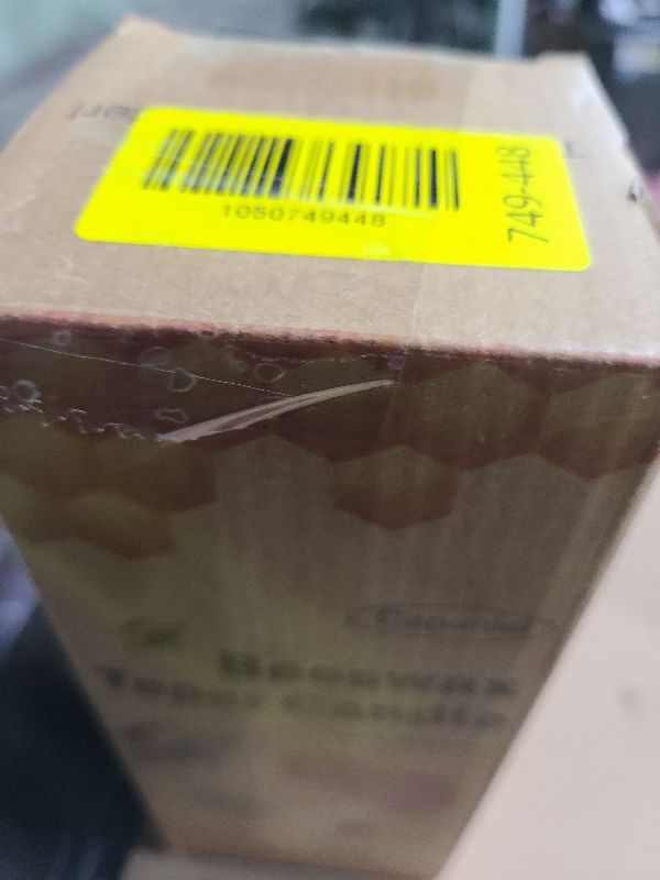 Photo 1 of 16 Pack Beeswax Taper Candles 8inch Smokeless Pure Beeswax Candle 8 Hour Burn Time Natural Bees Wax Candlesticks Unscented Bees Wax Candle for Home Prayer