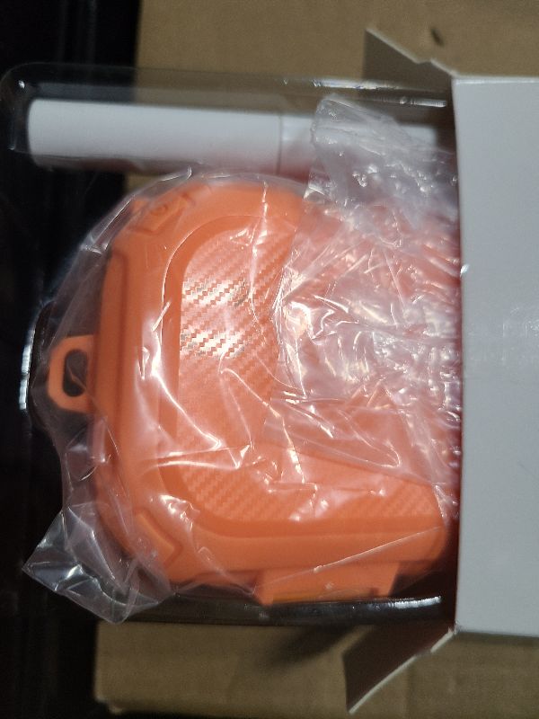Photo 1 of [Upgrade Secure Lock] for Beats Powerbeats Pro 2 Case Cover, LDSXAY Carbon Fiber Shockproof Protective Cover for Powerbeats Pro 2 2025 with Cleaner Kit & Carabiner (Orange)