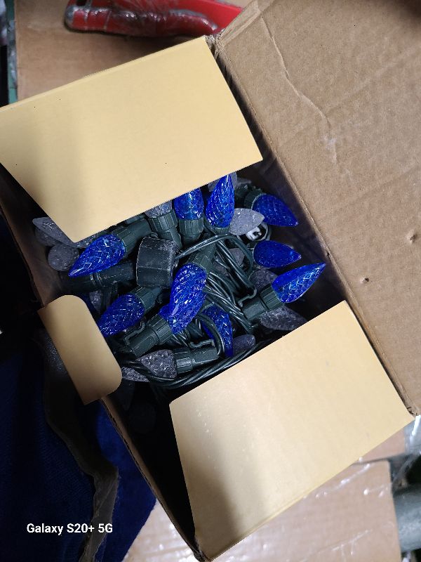 Photo 1 of 2 Pack C6 Christmas Lights Outdoor Indoor, Total 200 LED 66 FT Connectable Christmas String Lights with Timer & 13 Modes, Waterproof Twinkle Light for Xmas Tree Party Wedding Decor (Blue and White)