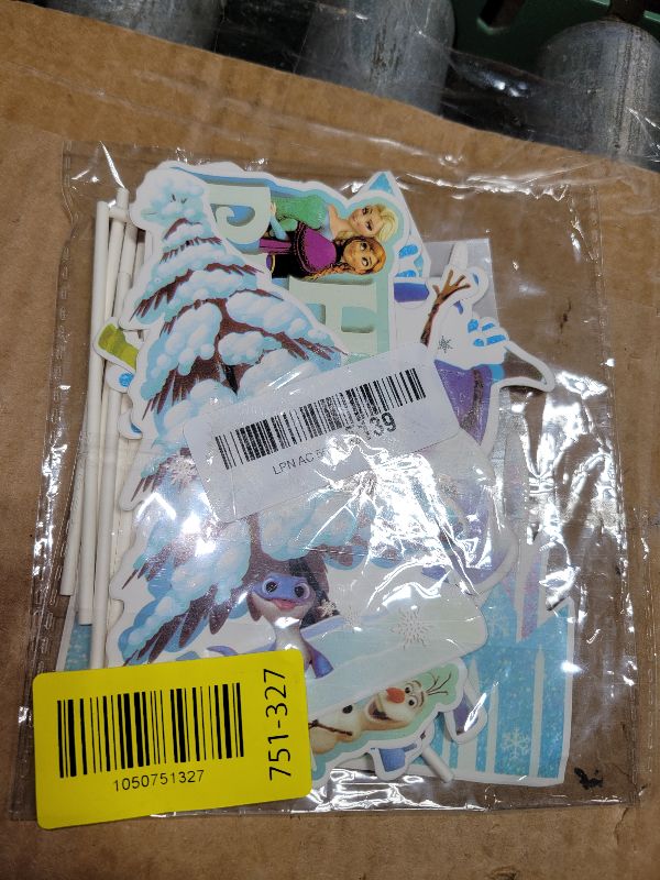 Photo 1 of 10 Pcs Cute Birthday Cake Toppers, Snow Theme Party Princess Cake Decorations, for Ice Party Supplies