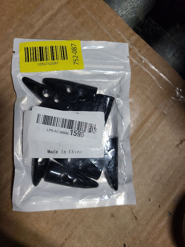 Photo 1 of 10pcs Black Color Resin Toggle Buttons Horn Tooth Shape Two Holes for Duffel Coat Jacket Blazer Sewing 50mm Long Horn DIY Buttons Leekayer
