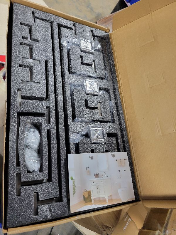 Photo 1 of 15-Pieces Brushed Nickel Bathroom Accessories Set, 23.6 Inch Bath Towel Bar Set, Stainless Steel Bathroom Hardware Set, Towel Racks for Bathroom Wall Mounted.