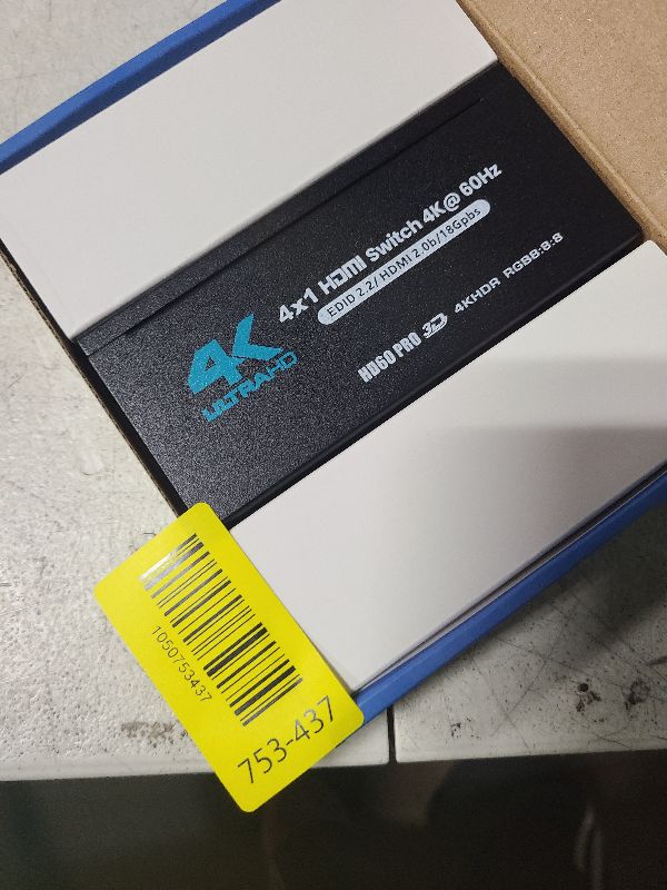 Photo 1 of [Upgrade]NEWCARE 4K@60Hz HDMI Switch 4 in 1 Out with Type-C charging cable, HDMI Switcher with IR Remote, 4 Port HDMI Selector Box Support HDMI 2.0, Compatible with TV PS5/4 Xbox Laptops PC Projector