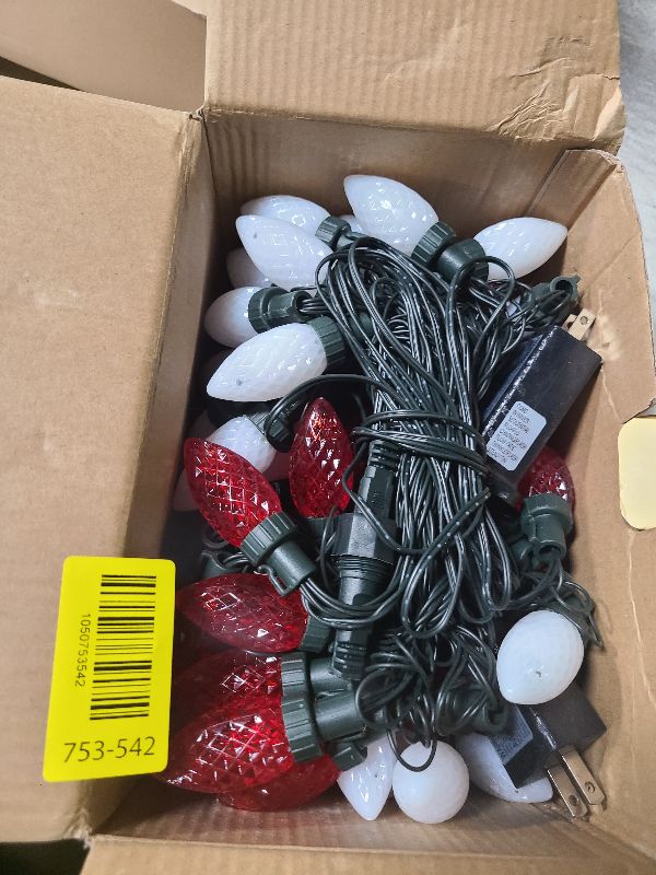 Photo 1 of 2-Pack Connectable C9 Christmas Lights Outdoor Indoor, 66 FT 100 LED Christmas String Lights Plug in with 8 Modes & Timer, Waterproof Fairy Twinkle Light for Xmas Tree Yard Decorations (Red and White)