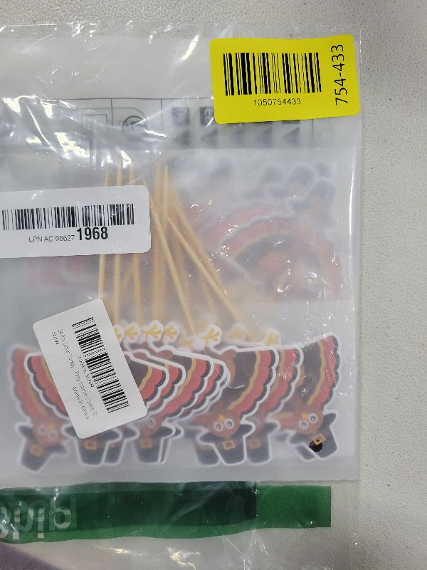 Photo 1 of 24 Pcs Thanksgiving Day Decorations Turkey Cupcake Toppers, Cake Topper for Thanksgiving Theme Party Supplies (Turkey B)