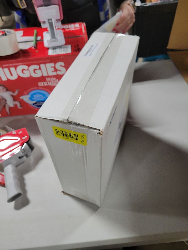 Photo 1 of 1 Each | Disposable Glove or Tissue Box Holder, Double (2-Box) Glove Rack, Wall Mounted Universal Box Holder, for Larger Sized Boxes, White - 1 Glove Rack