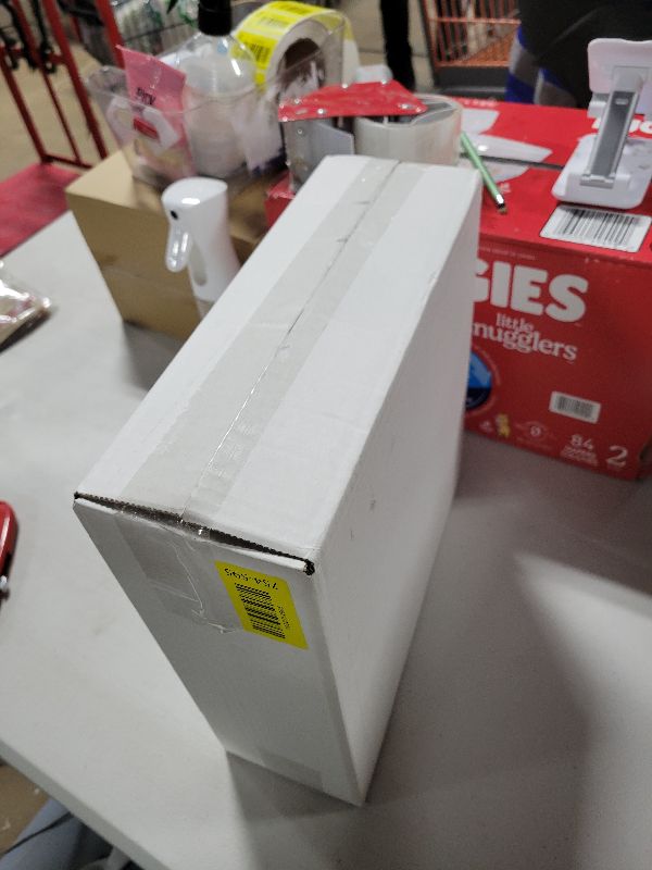 Photo 1 of 1 Each | Disposable Glove or Tissue Box Holder, Double (2-Box) Glove Rack, Wall Mounted Universal Box Holder, for Larger Sized Boxes, White - 1 Glove Rack