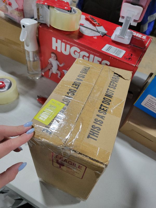 Photo 1 of 6 Pack Clear Storage Bins with Lids, Small Acrylic Arts and Craft Storage Containers, Stackable Clear Plastic Craft Storage Bins with Handles for Pantry Organizers and Storage, Kitchen, Fridge, Office