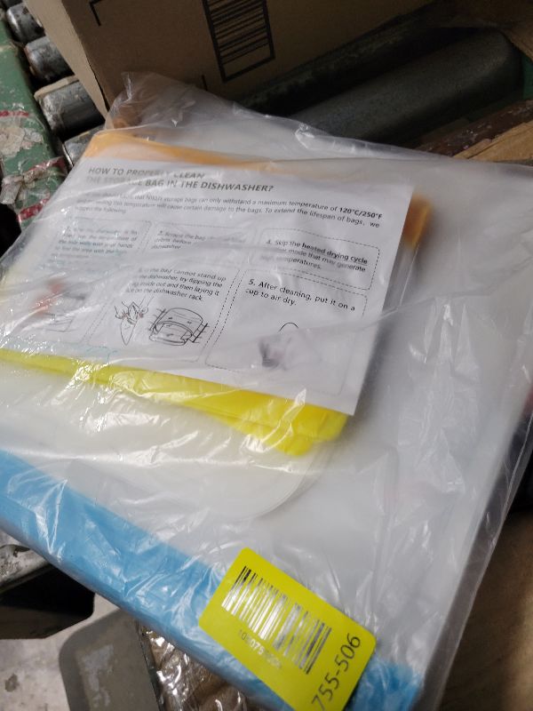 Photo 1 of 10 Pack Dishwasher Safe Reusable Bags, Leakproof Reusable Freezer Bags, BPA Free Food Storage Bags for Lunch Marinate Food Travel - 3 Gallon 3 Snack 4 Sandwich Bags