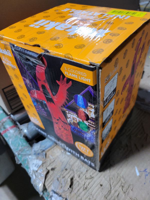 Photo 1 of 1PCS 12FT Giant Halloween Inflatables Decoration Ghost with 3-Colored Flame Rotation LED Light Spooky Halloween Decorations Outdoor Blow Up Yard Decoration for Home Lawn Holiday Party