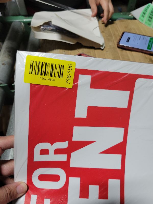 Photo 1 of "FOR RENT" Sign - 9"x12", 2PC Bulk Pack, Weatherproof Plastic