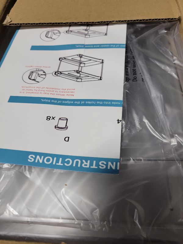 Photo 1 of 2 Pack Bathroom Organizers and Storage, 2-Tier Clear Under Sink Organizer, Vanity Countertop Organizer, Medicine Cabinet Organizer, Pull-Out Cabinet Organizer with Track For Bathroom, Kitchen, Pantry