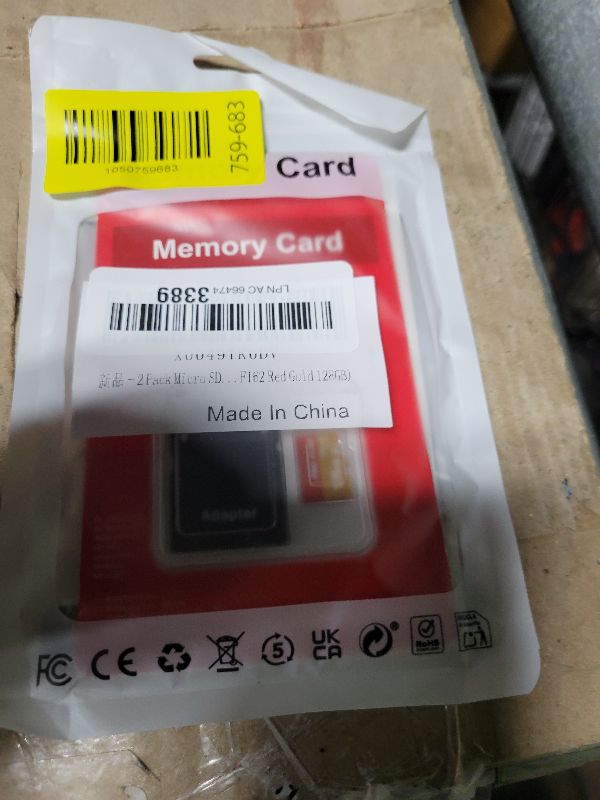Photo 1 of 2 Pack TF Card 128GB with Adapter, High Speed Memory Card, UHS-I C10 A1 Memory TF Card for Tablet/Mobile Phone/Camera/Car Audio/Game Console (TF162 Red Gold 128GB)