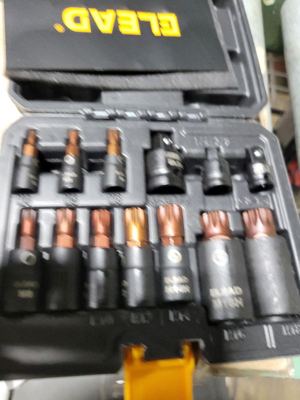 Photo 1 of 13-Piece XZN Triple Square Spline Bit Impact Socket Set - Premium S2 Steel European Style M4 - M18 with Socket Adapters, 1/4”, 3/8” and 1/2” Drive | Professional Mechanic Garage Tools