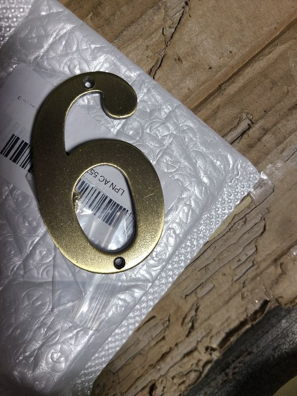 Photo 1 of 1Pcs 3Inch Metal House Numbers with M2 Screws Solid Zinc Alloy Mailbox Numbers for Outside, 3D Address Numbers for House, Apartment, Office, Hotel Room, Mailbox Signs (Bronze, No.9)
