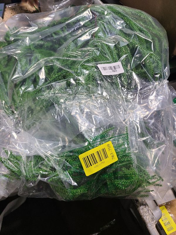 Photo 1 of 9FT Real Touch Christmas Cedar Garland - 2PCS, Artificial Pine Needles Garlands Realistic Fake Green Faux Garland for Holiday Fireplace,Table,Window,Stairs,Mante,Indoor Outdoor Decor