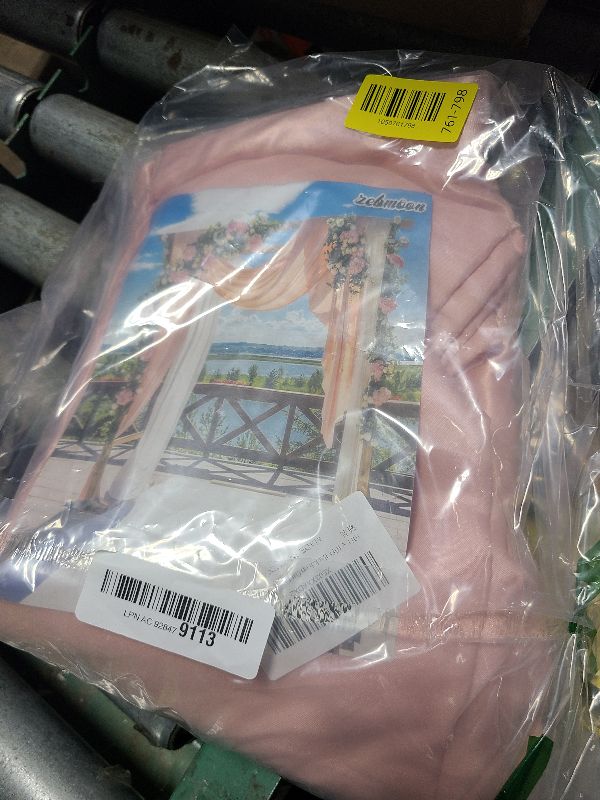 Photo 1 of 10 x 10 Feet Blush Pink Backdrop Curtain for Partie, Background Curtains for Photoshoot, Birthday, Wedding, Halloween, Thanksgiving, Christmas, New Year Party Decorations 5Ft x 10Ft, 2 Panels