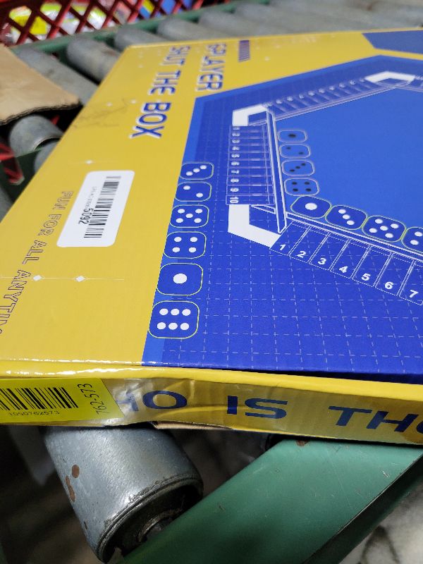 Photo 1 of 1-6 Players Shut The Box Dice Game, Wooden Board Table Math Game with 16 Dice, Classics Tabletop Version Games for Kids Adults, Family,Classroom,Home,Party or Pub