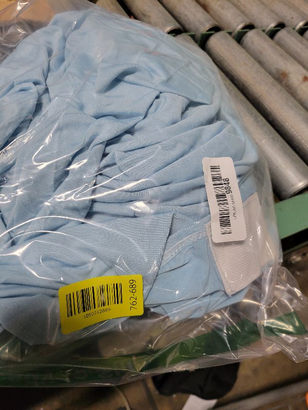 Photo 1 of 2 Pack 6 Feet Light Blue Spandex Tablecloth for Rectangular Tables, Fitted & Stretch, Washable, Wrinkle Resistant, Perfect for Event, Wedding, Party, Banquet, Cocktail, Festival, and Table Protector