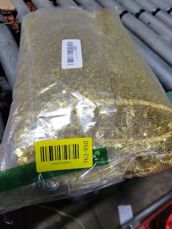 Photo 1 of 10 Packs 12 x 72 inches Gold Sequin Table Runner, Glitter Runner for Birthday Party Supplies Wedding Holiday Celebration Baby Shower Engagement Anniversary Decor