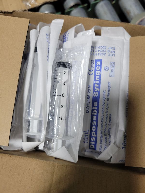 Photo 1 of 10cc Syringe Without Needle, Oral Syringe 10ml, ? 100Pack ?Sterile, Individually Wrapped