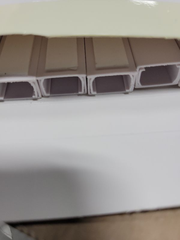 Photo 1 of 125in Cord Hider - Yecaye One-Cord Channel Cable Concealer - Cord Cover Wall - Easy Install Cable Management System for Max 2 Small Wires