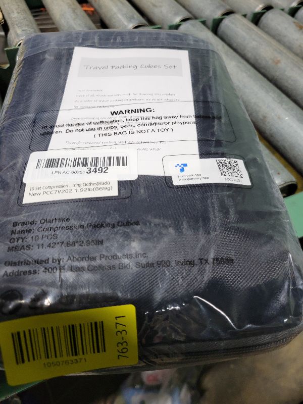 Photo 1 of 10 Set Compression Packing Cubes for Travel Essentials,Compressible Expandable Packing Cubes for Suitcase,OlarHike Luggage Organizer Bags for Travel,Handy Helper for Organizing Clothes(Black)