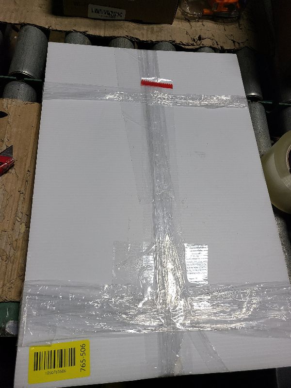 Photo 1 of 10 Pack 18'' x 12'' White Corrugated Plastic Sign Blank Board Double Sided for Garage Sale, Rent, Birthday Party, Guidepost Decorations