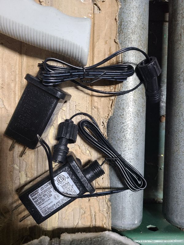 Photo 1 of 2 Pcs Class 2 Power Supply with 2 Extension Cord LED Transformer Replacement for Christmas String Lights LED Controller IP44 Waterproof Low Voltage Transformer(30v 9w 0.3a)
