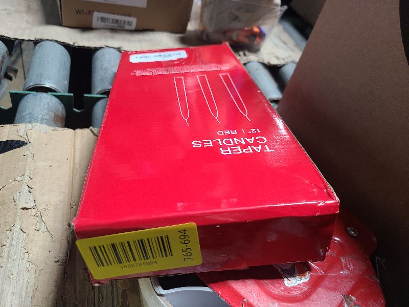 Photo 1 of 14 Pack Red Taper Candles - Taper Candles 12 Inch Dripless, Smokeless & Unscented - 10 Hours Long Burning - Hand Poured Tall Candlesticks - Ideal for Weddings, Dinner Parties, and Home Decor